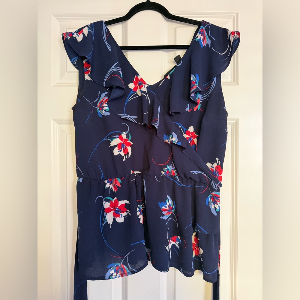 Halogen Ruffled Wrap Blouse - image 1